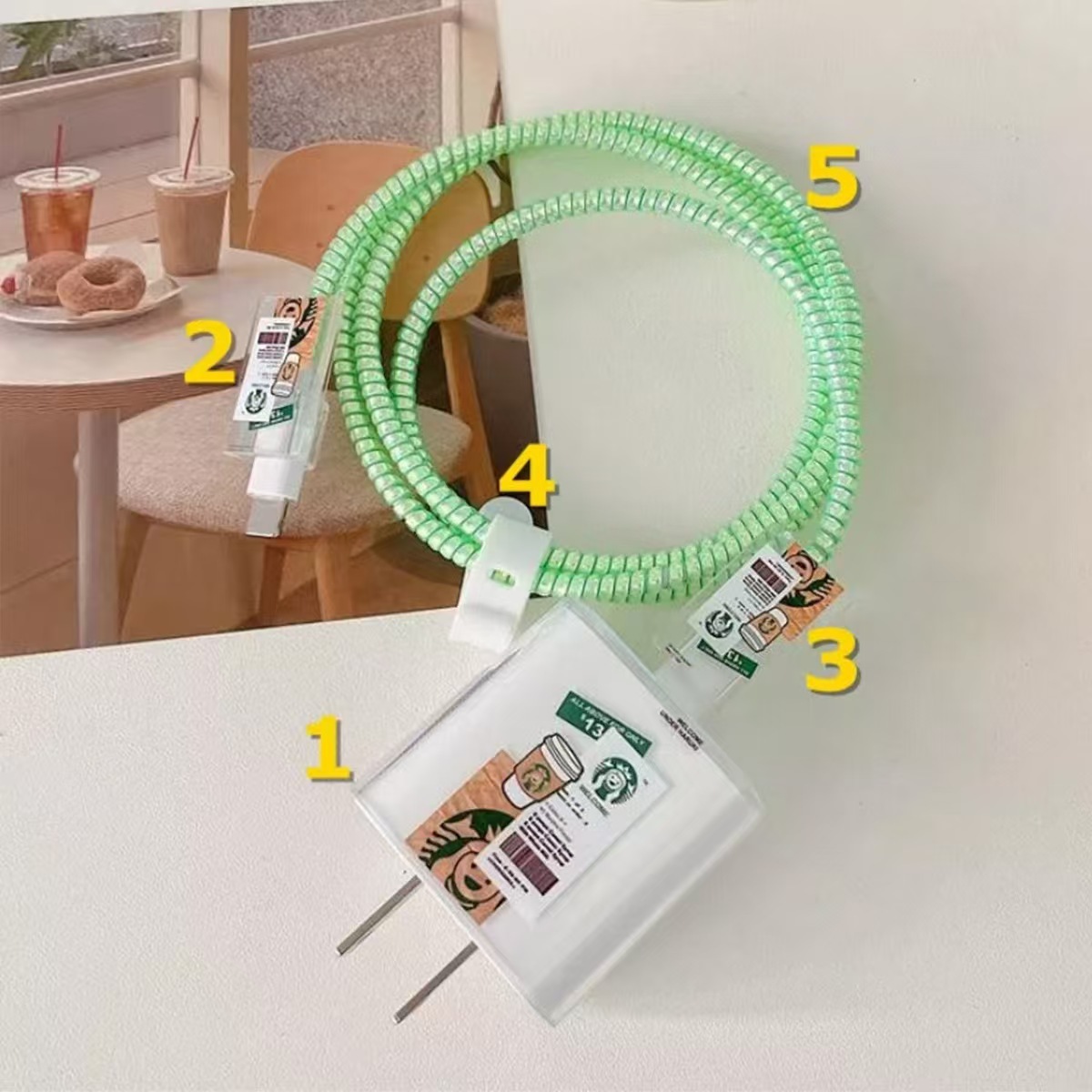 Aplicable a Apple 14 Cable Cover iPhone 13 Cargador Head 12 Promax Winding Cable Cover iPad