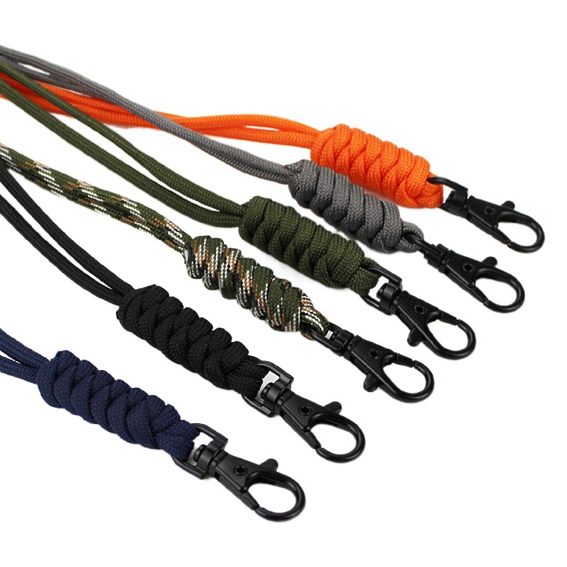 Nueva llave de cordón de permiso de trabajo cuerda de cuello anti-perdida Certificado de tarjeta escolar Cordón de teléfono móvil cuerda de paraguas creativa tejida a mano