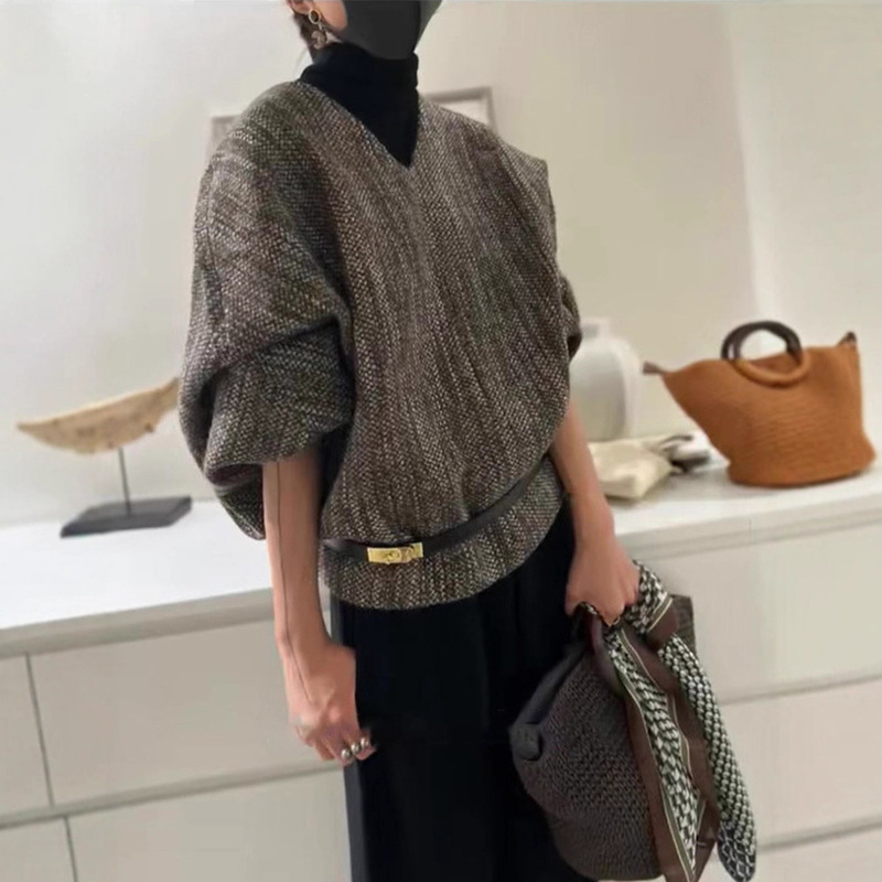 秋装搭配一整套女盐系穿搭御姐高级感上衣休闲裤子气质名媛两件套|undefined