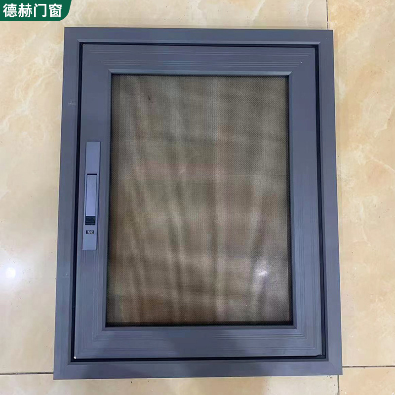 加厚铝材食堂出菜口铝合金上下推拉纱窗 金钢网防蚊纱窗防盗