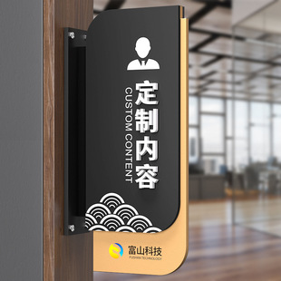 High-End Double-Sided Vertical Replaceable Acrylic Office Door Sign Wholesale Department Sign Company Department Studio Meeting