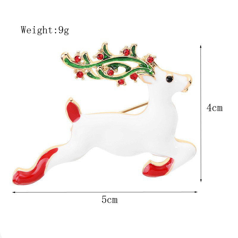 Fashion Christmas Tree Santa Claus Elk Alloy Enamel Rhinestones Unisex Brooches display picture 10