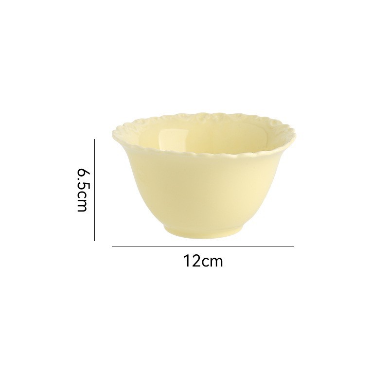 Tazón de 4,7 pulgadas en relieve amarillo