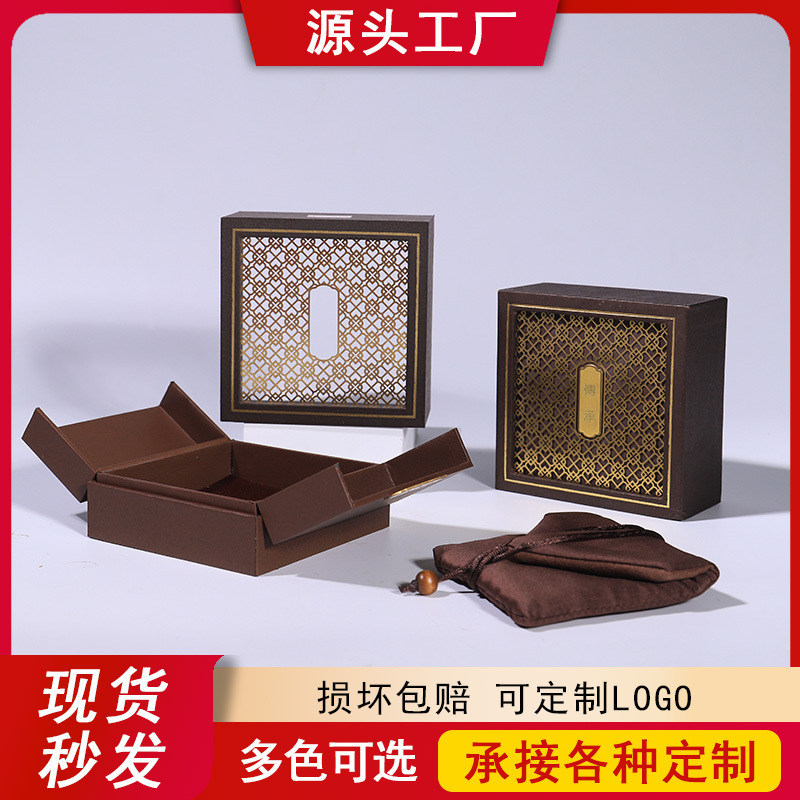 古法传承手镯盒 文玩珠宝黄金首饰盒 复古玉器翡翠手串礼品包装盒