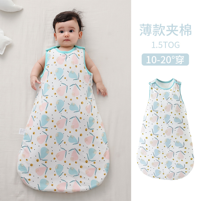 Edredón antipatear para bebé acolchado transfronterizo puro algodón primavera y otoño chaleco para niños recién nacidos a clase saco de dormir de invierno bebé
