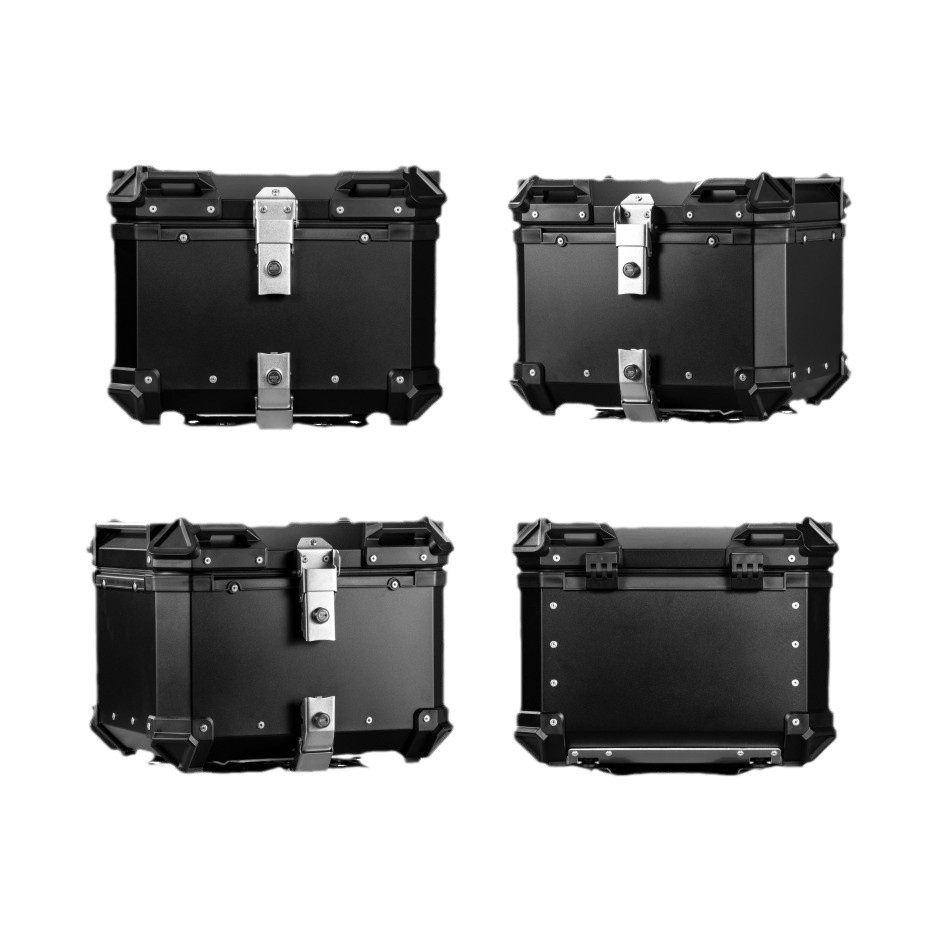 Ahora el tronco de la motocicleta de la aleación de aluminio 55L/65L/80L/100L avanzó el negro plano/en relieve desprendible durable