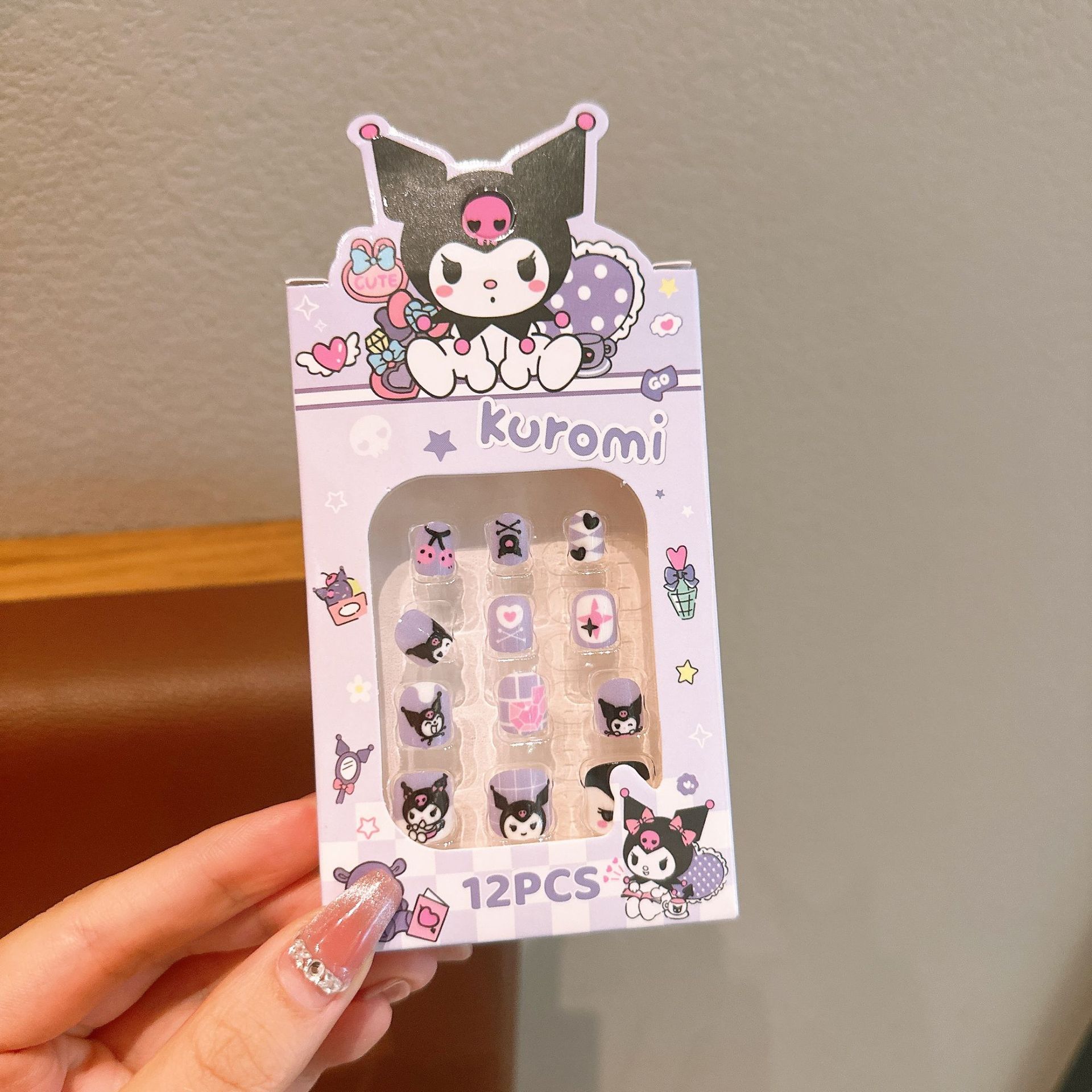 Niños pegatinas de uñas chicas dibujos animados pony paoli pegatinas de uñas desmontables piezas de uñas dulces lindas para usar uñas