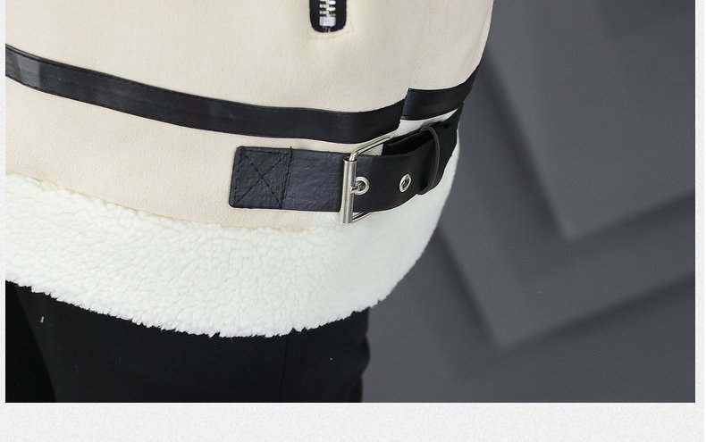 Men's Leather Jacket With Velvet Lining And Fur Collar Warm_voghion.com