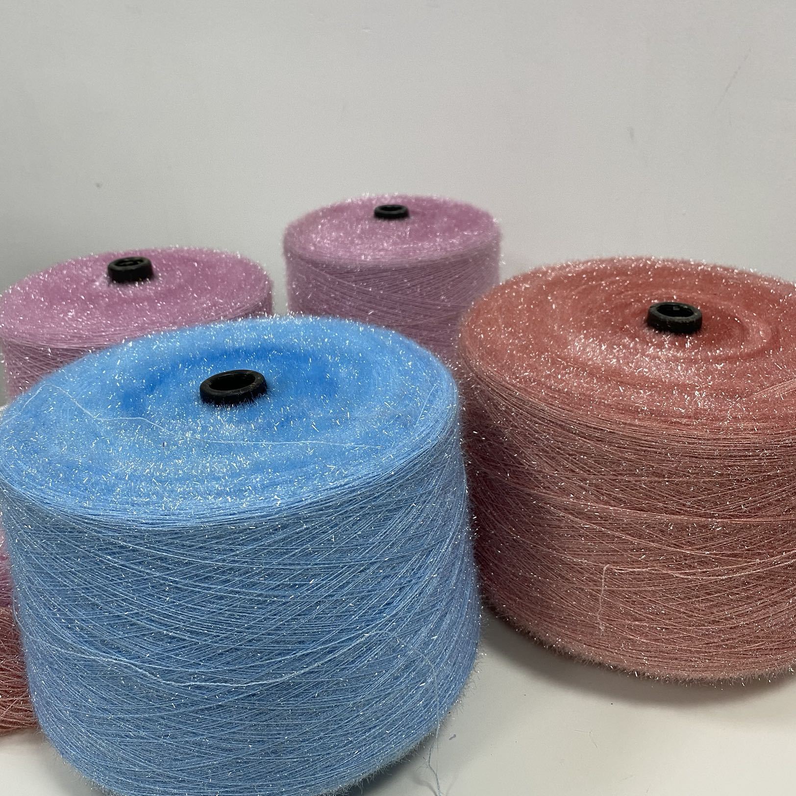 亮丝闪光幻彩玻璃纱毛线 毛衣配线手钩编花线工艺装饰亲肤柔软