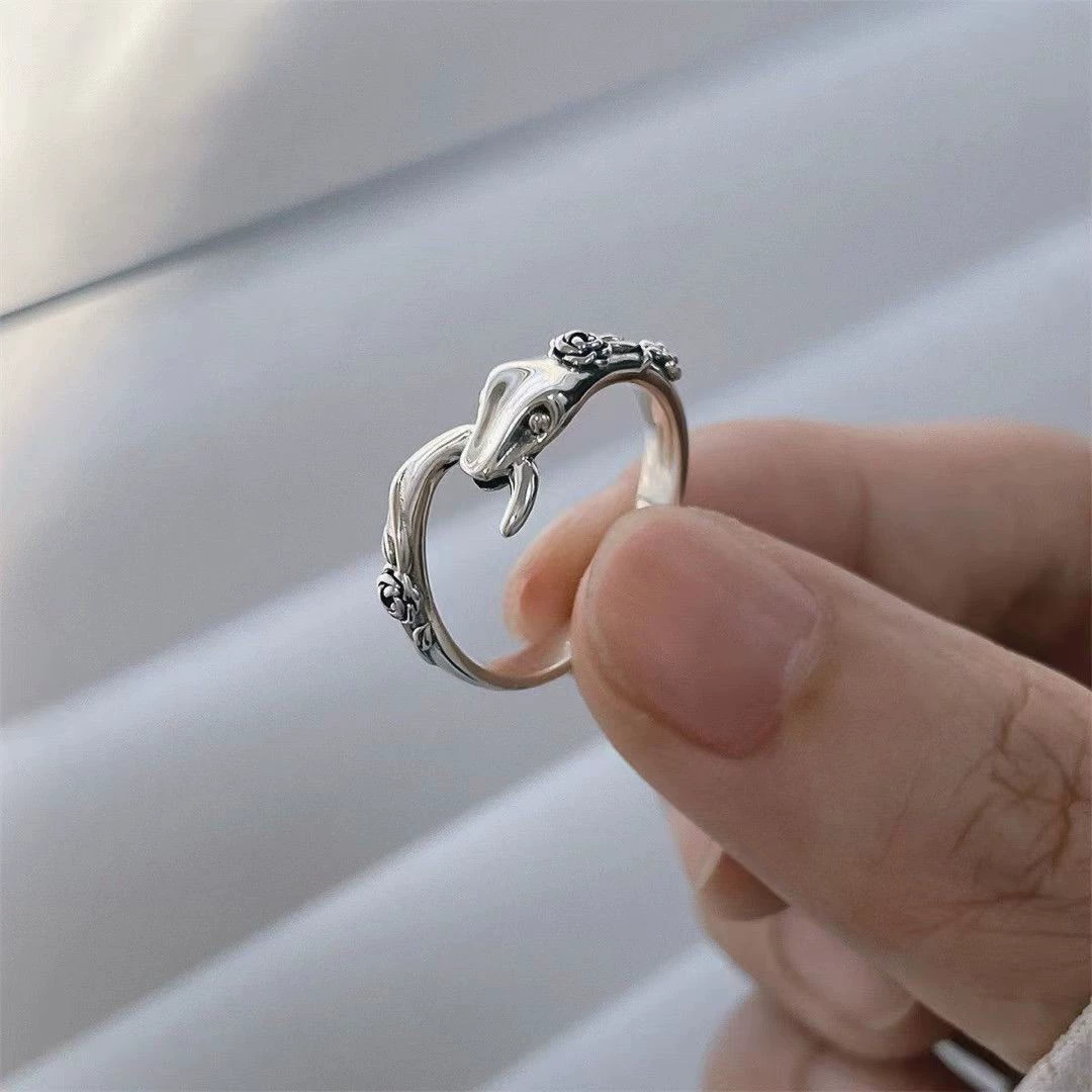 Floral Accent Ring, Small Elegant Design, Lightweight Decorative Accessory