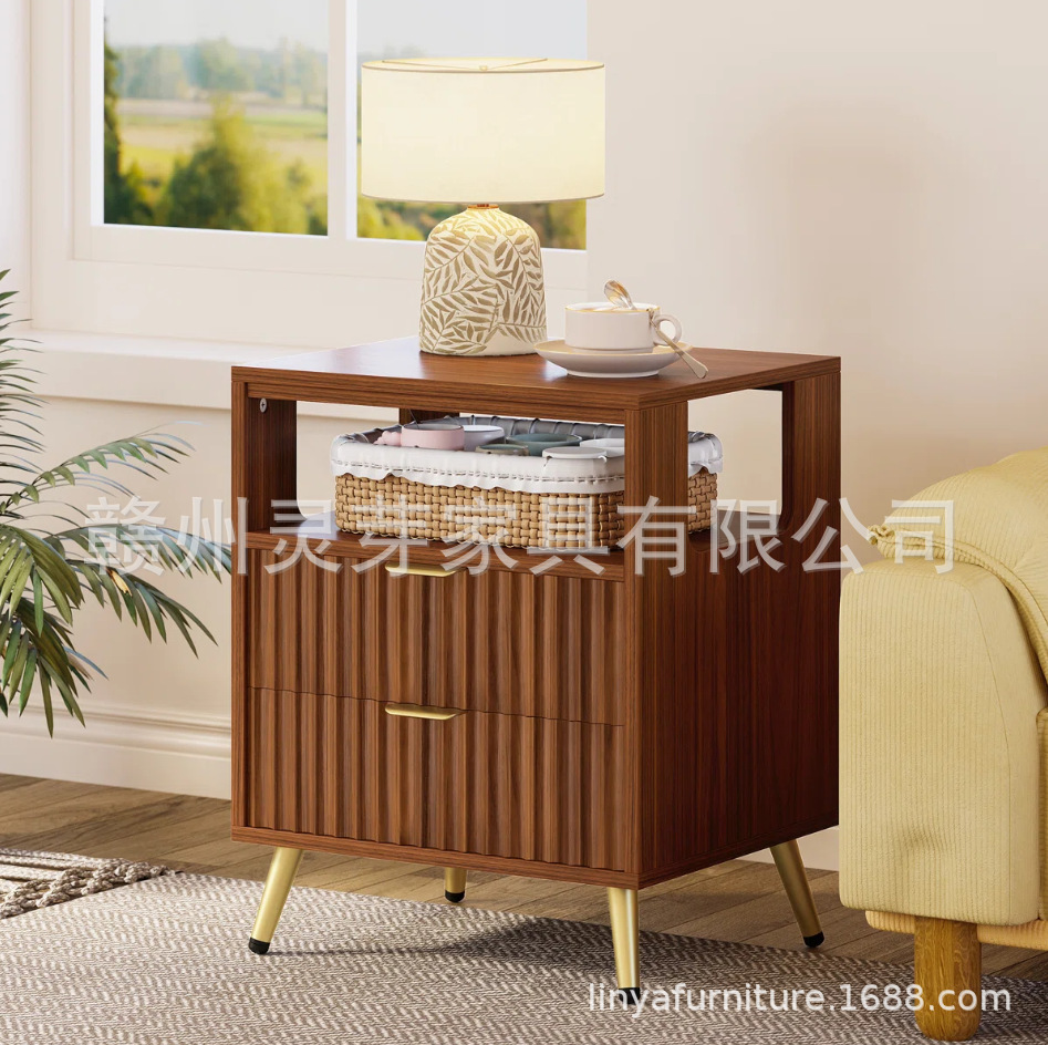 Mesita de noche personalizada transfronteriza con luces LED, recargable, pequeña, sencilla, moderna, para el hogar