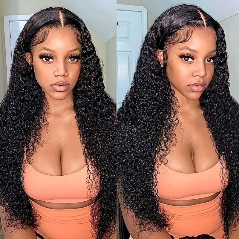 Africa cross-border foreign trade wig European and American fashion front lace lace 13*4 small roll wig full head cover