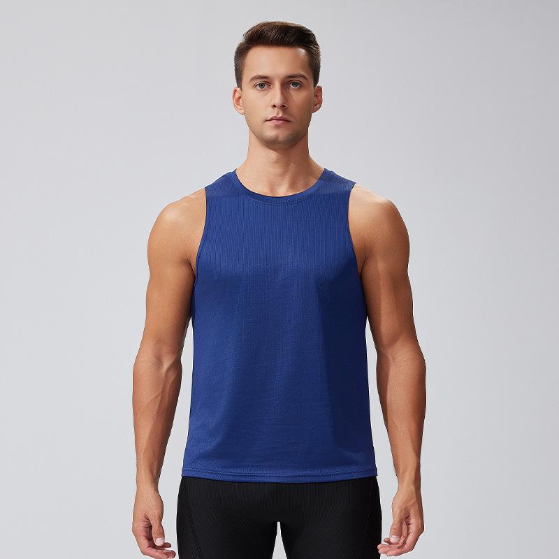 Chaleco de verano para hombre, deportes de fitness, camisa de fondo de secado rápido, carrera al aire libre, entrenamiento de baloncesto, ropa de secado rápido transpirable sin mangas