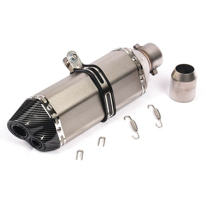 Exhaust pipe – Yongyuan 350R25/R3 - 9-double-tail-small-hexagonal-silver-laser