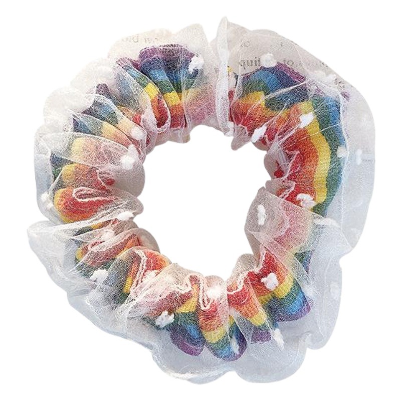 BM francés anillo de intestino grueso anillo de pelo de intestino grueso retro simple cuerda de pelo de tela de todo fósforo cuerda de pelo de salchicha grasa Internet celebridad accesorios para el cabello al por mayor