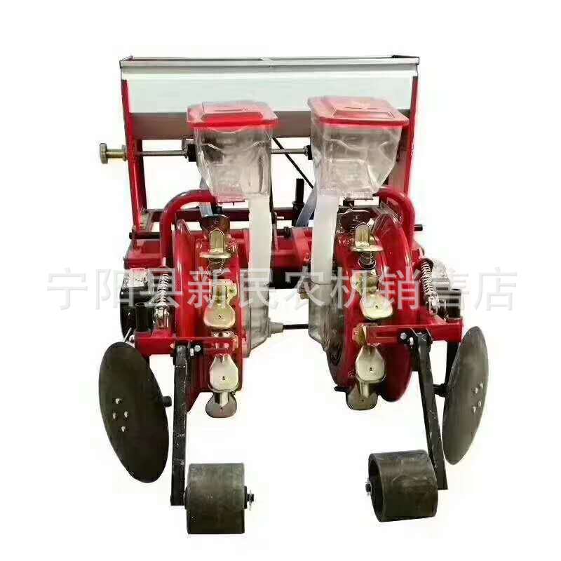 单垄双行玉米铺膜播种机秋葵谷子蔬菜种子膜上播种机行距株距可调