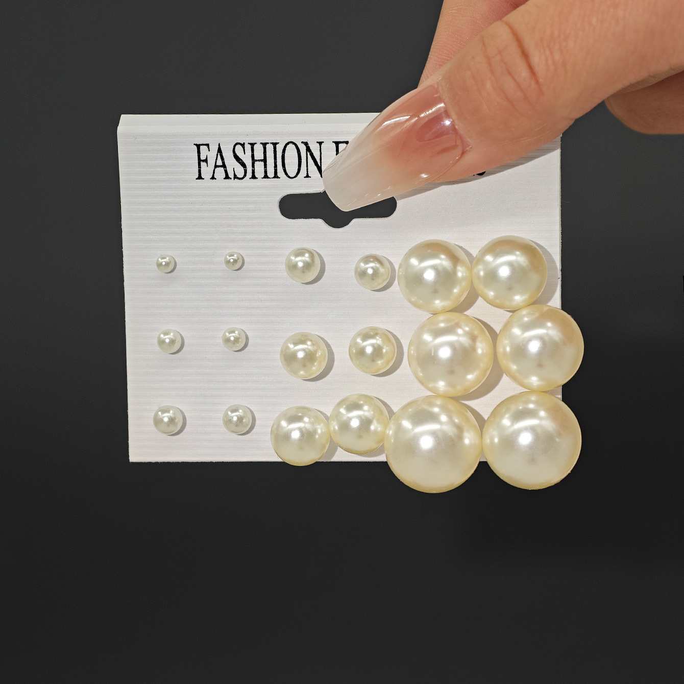 Juego de aretes de perlas de zirconio multicolor – simple, versátil, nuevo producto transfronterizo