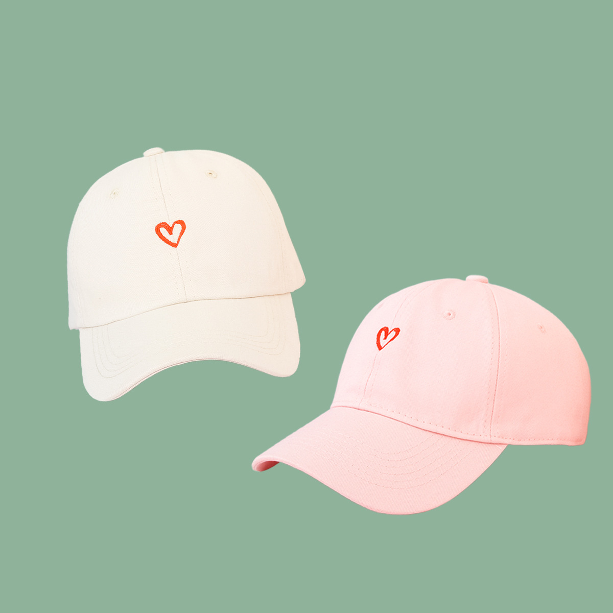 Gorra De Béisbol De Ala Ancha De Amor De La Moda Coreana display picture 12