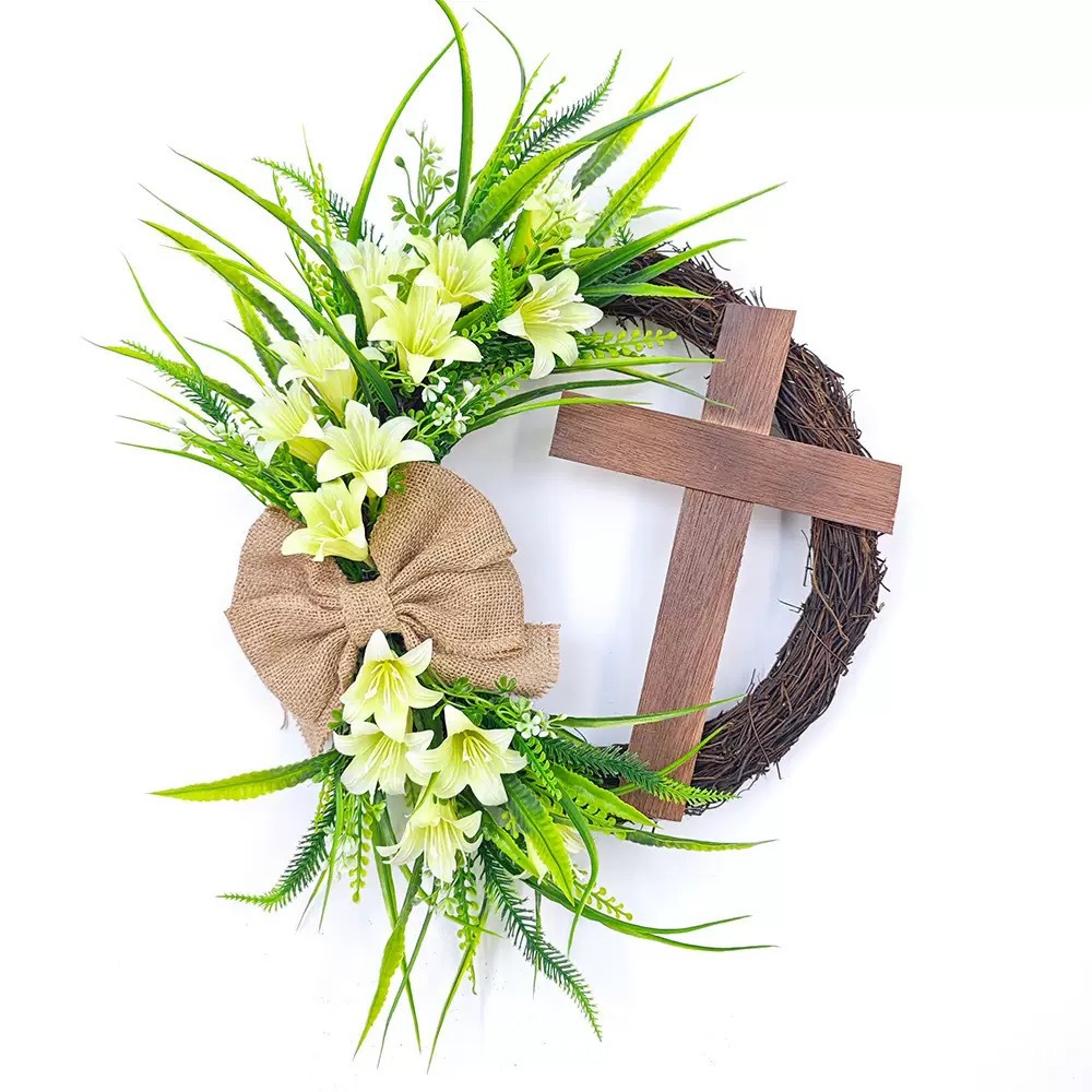 (Sin bufanda de seda) corona de cruz