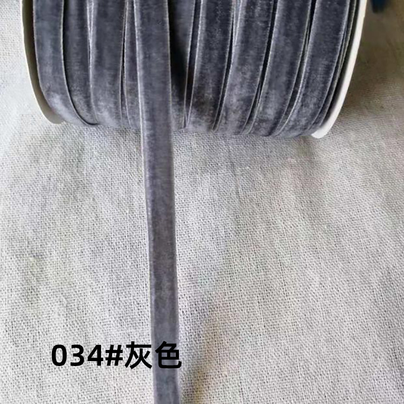 Nylon no elástico cinta de terciopelo de color cinta de terciopelo flocado cinta de tela cinta de lana arco ropa de bricolaje