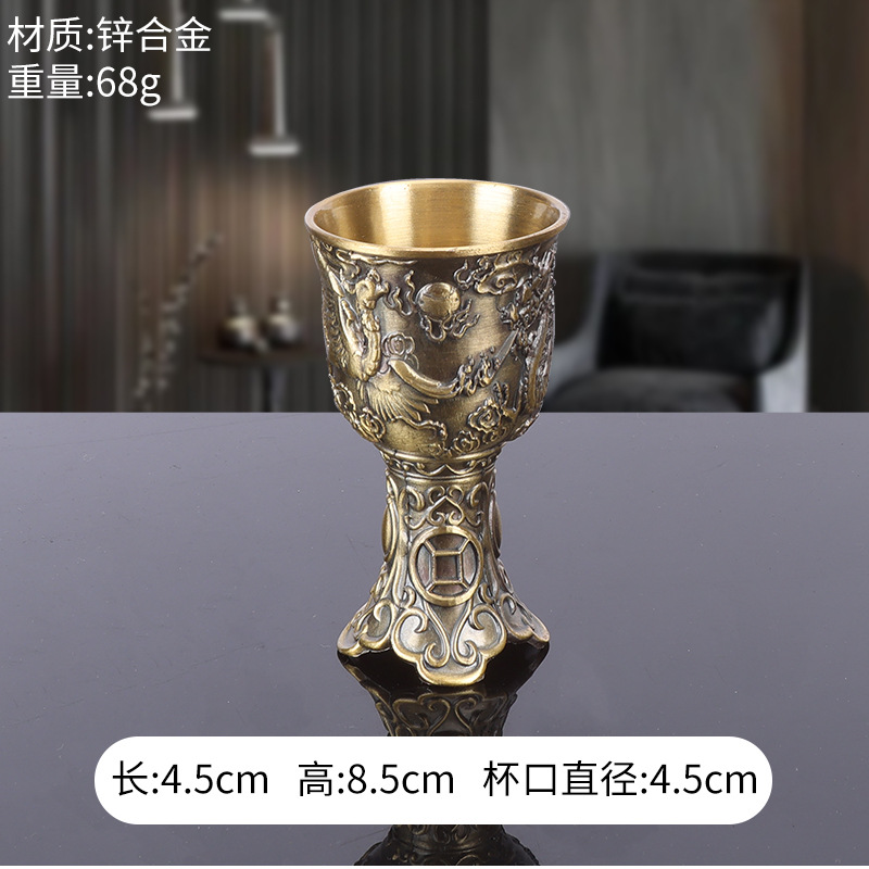 [특대 용과 봉황 돈 와인잔]