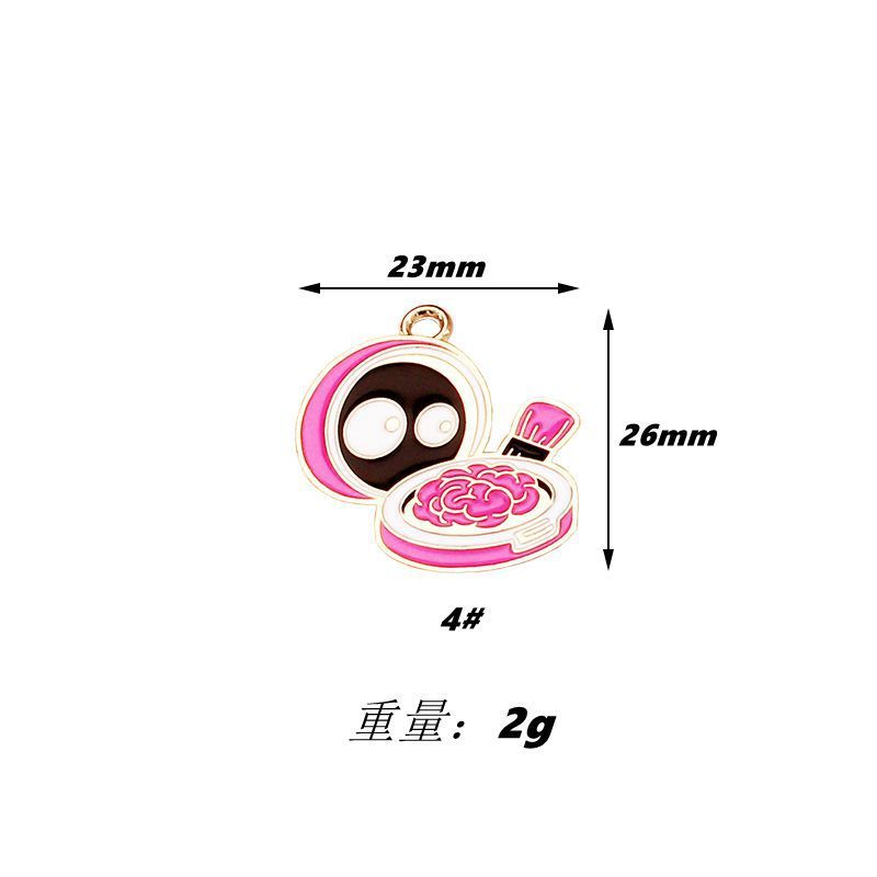跨境卡通万圣节DIY饰品配件合金滴油幽灵嘴巴领结裙子吊坠耳饰配|undefined