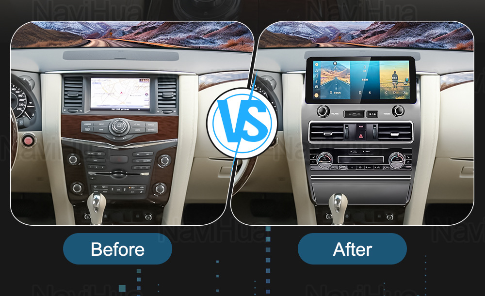 Suitable for Nissan Patrol Y62 Navigation Central Control Screen Car Navigation All-In-One Reversing Image Supports Carplay