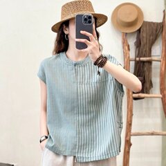 代発2025夏の新型ファッション洋気文芸減齢デザイン感新中国式レトロ半袖上着