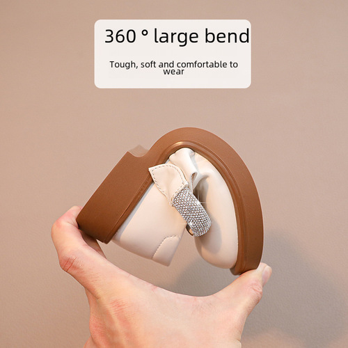 Children's Shoes Princess Style Soft Sole Black Baby Shoes  New Spring Autumn Kids