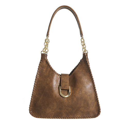  Spring and Summer New Retro Braided Soft Leather Shoulder Underarm Bag Versatile Commuting Bag Ladies Crossbody Bag Trendy