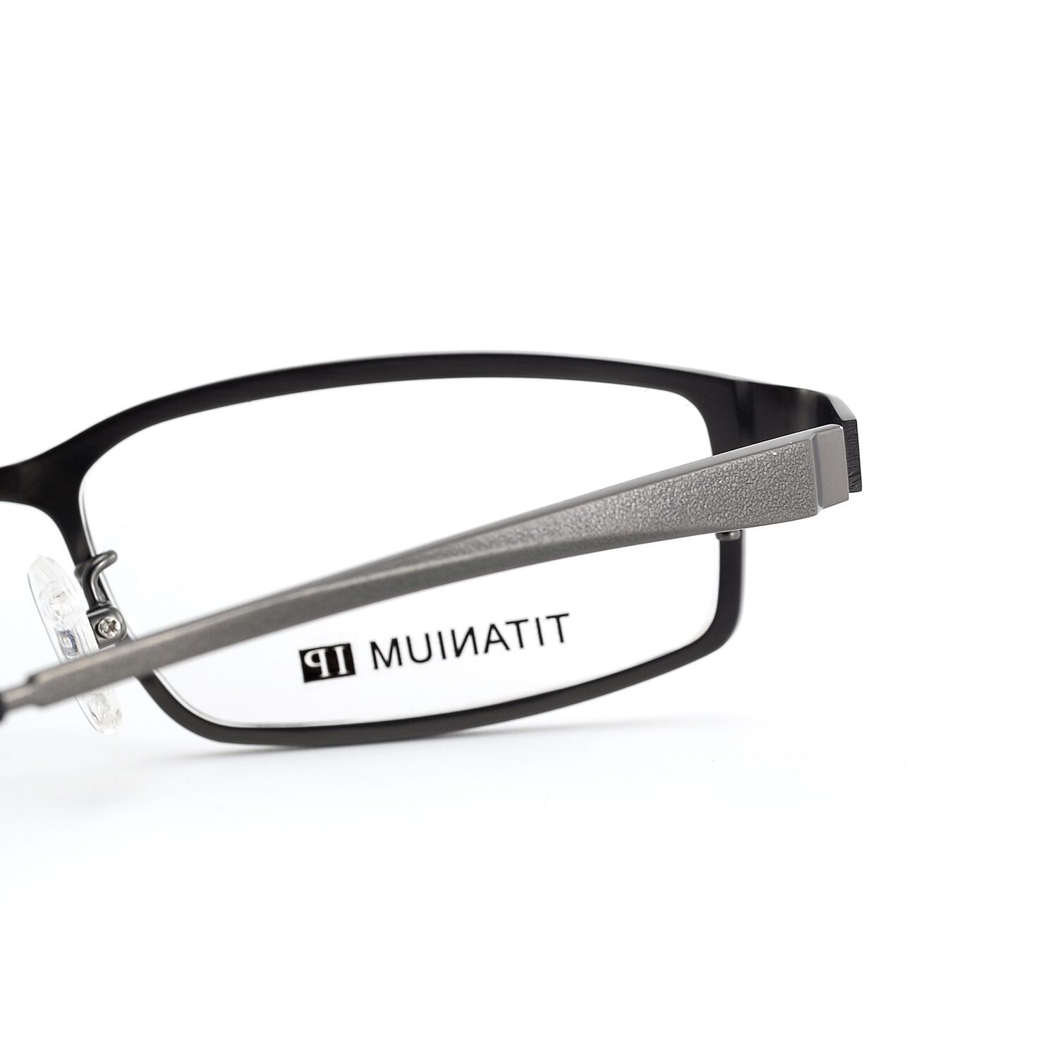 Minimalist Square Titanium Eyeglasses For Men Full Frame Glasses_voghion.com