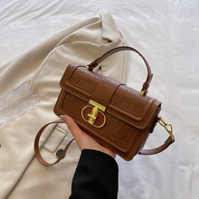 高级质感纯色手提盒子包2025夏季跨境新款小众轻奢单肩斜挎小方包