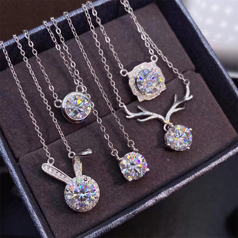 cute rabbit star pendant copper zircon necklace birthday gift necklace