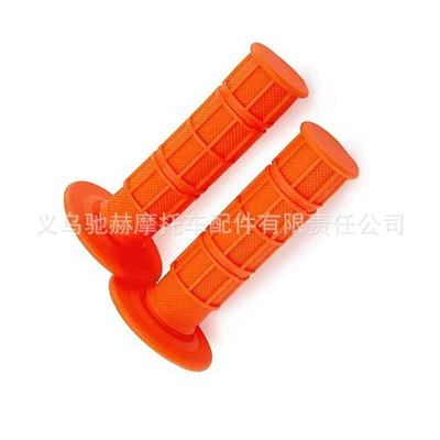 Motorcycle Handle Cover Parts Silicone Soft Handlebar - cj-002-orange