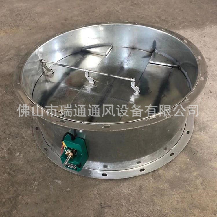 佛山瑞通白铁通风工程厂家供应圆形电动风阀法兰套管螺旋风管配件