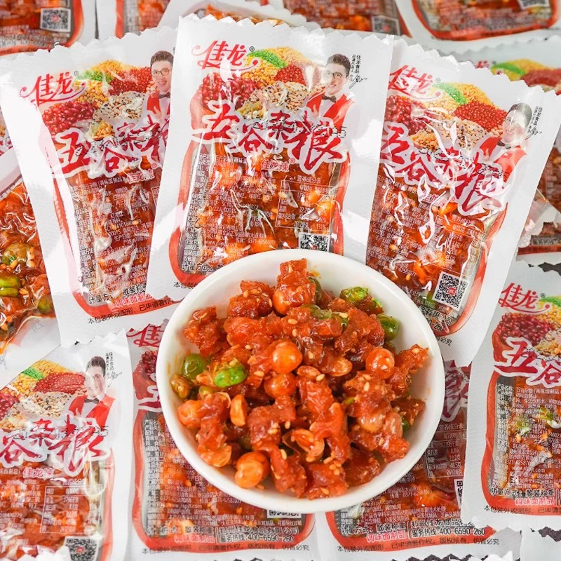 Острые полоски из пяти зерен Jialong, острые закуски, безглютеновые, популярные на интернете, подарочный набор, хит продаж