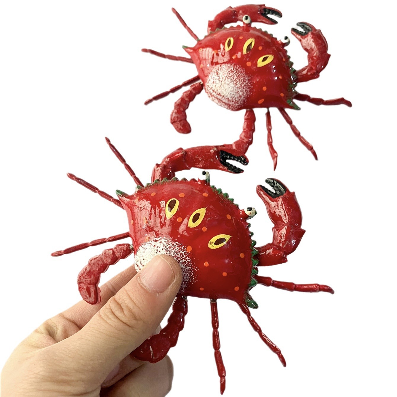 Transfronterizos lindos simulación cangrejo forma de congelador adhesivo móvil pintado adhesivo de congelador para decoración del hogar necesidades diarias