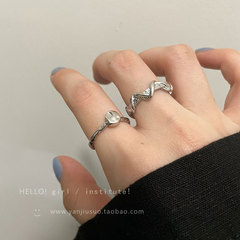 Elegant and Light Luxury Irregular Texture Ring Set for Women - Unique Design, Fashionable and Personality, Finger Ring for the Index Finger