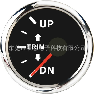 12V/24V Universal Manufacturer Direct Supply 52mm Multi-Color Pointer Balance Gauge Suitable for Ships, Yachts, and Fishing Boats (Other vehicle instruments) - cx6027-black-plate-silver-cover-left-red-light