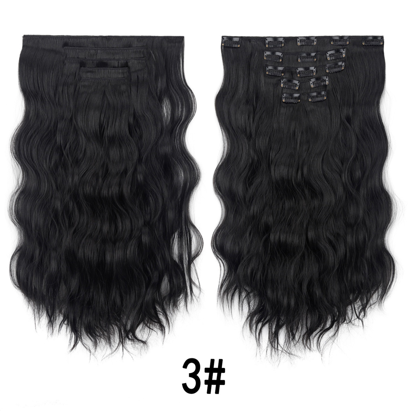 Extension capelli mossi ricci a clip set 5 pezzi_voghion.com