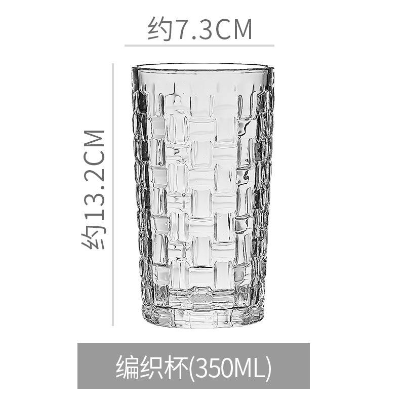 Creatividad ins ventana de vidrio de colores diseño italiano transfronterizo tejer tazas de agua whisky jugo de fruta leche café