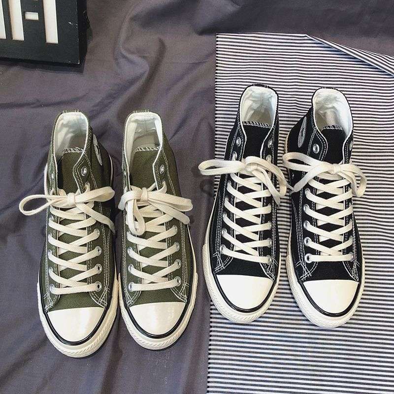 Zapatos de lona para hombres, alta tendencia, estudiantes, zapatos para hombres coreanos, zapatos deportivos de todo fósforo, 2025 nuevos zapatos de tela para niños, hombres