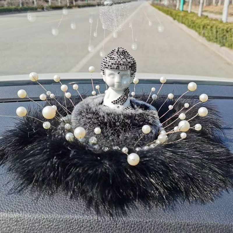 Adornos de coche con incrustaciones de diamantes Asiento de perfume de coche creativo Adornos de coche Suministros de coche Otras cerámicas Simple Beauty Night Si