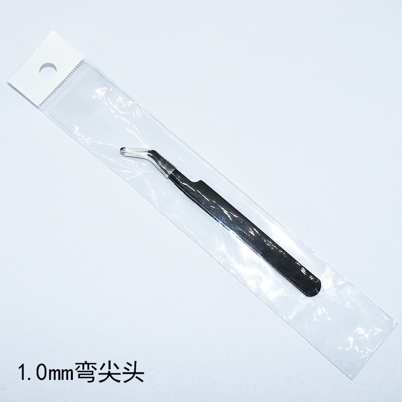 Pinzas de acero inoxidable para manualidades, pinzas puntiagudas para decoración de uñas, pestañas postizas, herramienta antiestática ESD-15 para bisutería.