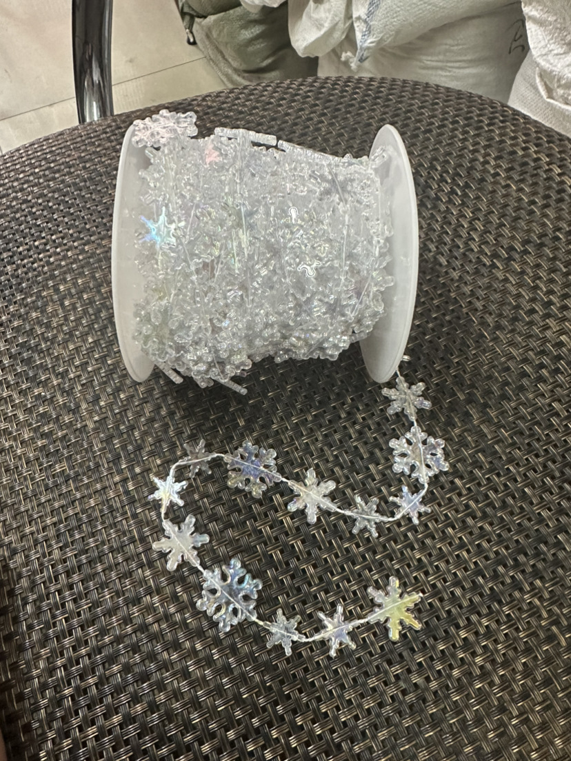 Acrílico de plástico transparente cristal cuentas árbol de navidad decoración para el hogar boda tabla de techo flores artesanías cortina colgante