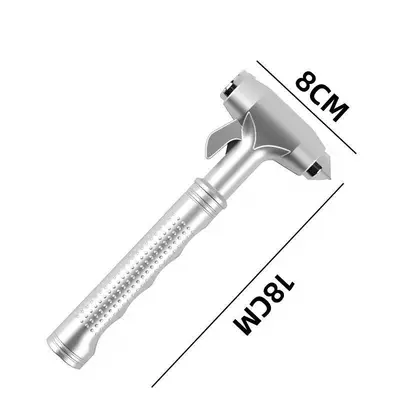 Qəza çəkici tip window breaker, multi-functional flat-head - silver-tungsten-steel-model-188cm