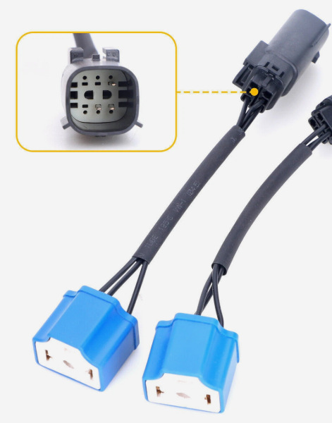 Cross-Border Wrangler Headlight H13 Adapter Cable Harley Headlight Modification H4 to H13 Plug Car Lamp Holder Connection Cable