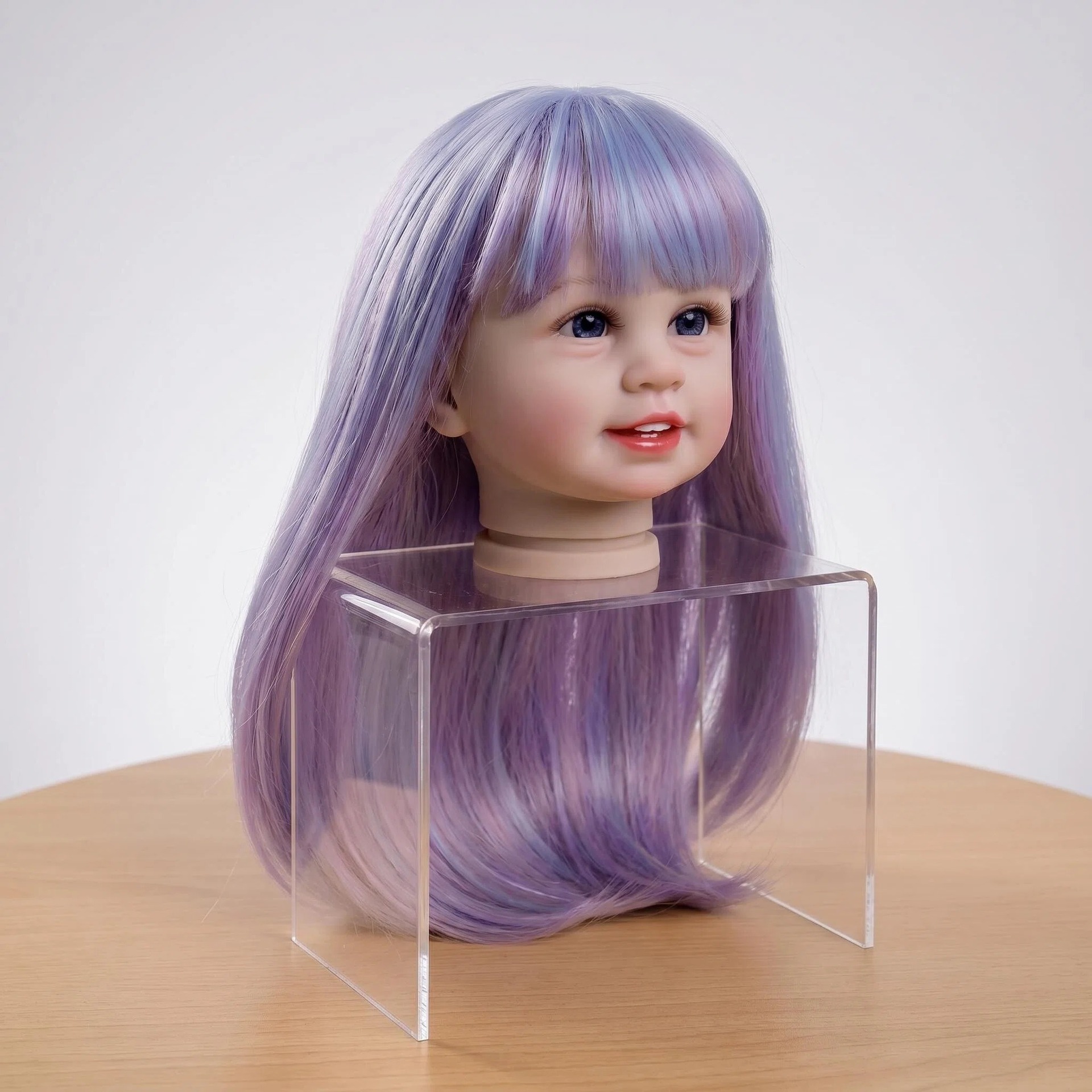 Cuatro dientes y seis dientes accesorios DIY muñeca peluca cubierta de seda de alta temperatura de color alrededor de 42 cm sólo venta cubierta de peluca