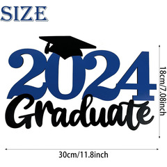 2024 Graduation畢業派對裝飾大學畢業木質標誌掛件 拍照道道