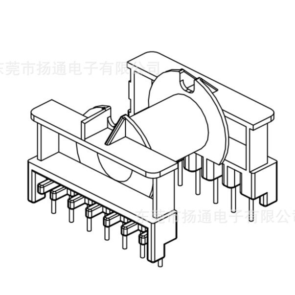 Etd29 High-Frequency Transformer Frame Etd29 Horizontal 7+7 Pin with Square Frame Yt-2904-1